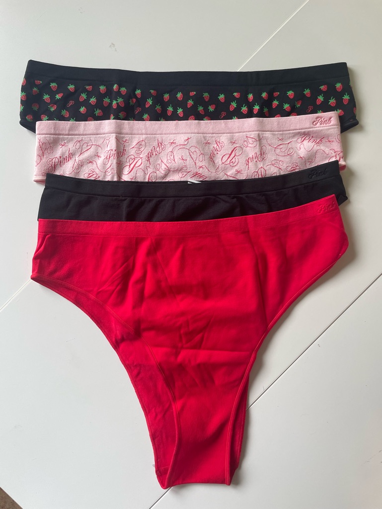 Pink By Victoria’s Secret 4 Pairs Brazilian Cut Panties Size Medium